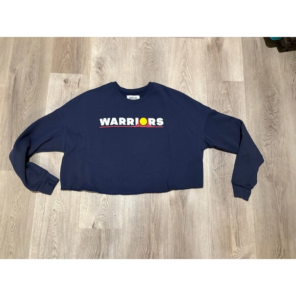 Women’s XL cropped Golden State Warriors sweatshirt EUC - Picture 2 of 7